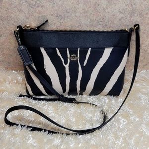 COACH print Zebra crossbody purse